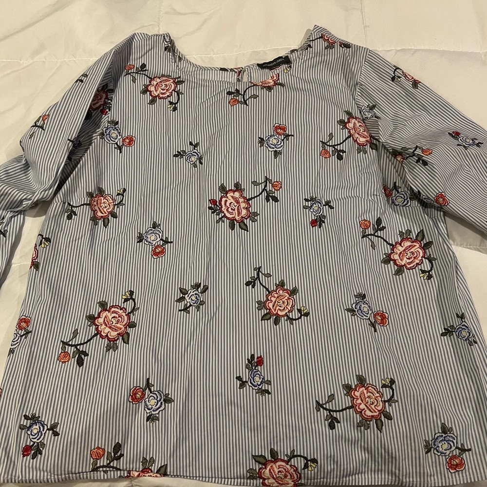 Floral striped top